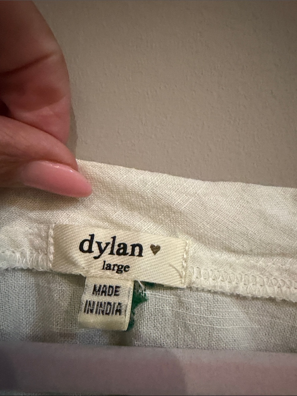 dylan Cream Cotton Tunic with Green Floral Motif - Picture 2 of 4